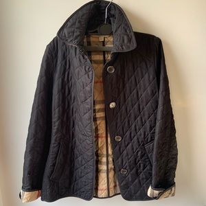 Burberry classic black quilted jacket